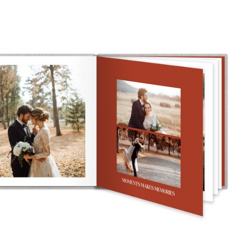 Livre photo L carré - couverture rigide en lin