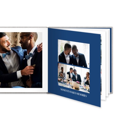 Livre photo L carré - couverture rigide en lin