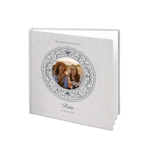 Livre photo L carré - couverture rigide photo lin