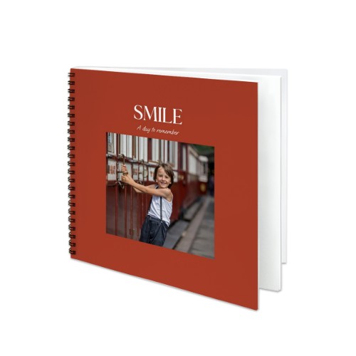 Livre photo L carré - couverture personnalisée à spirales