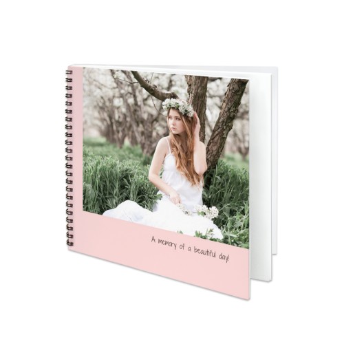 Livre photo L carré - couverture personnalisée à spirales