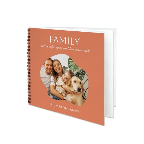 Livre photo L carré - couverture personnalisée à spirales