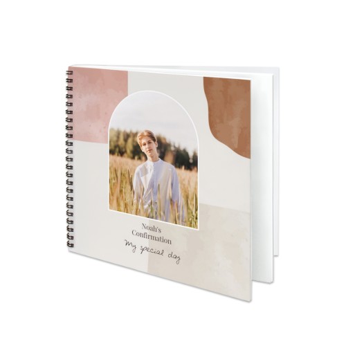 Livre photo L carré - couverture personnalisée à spirales