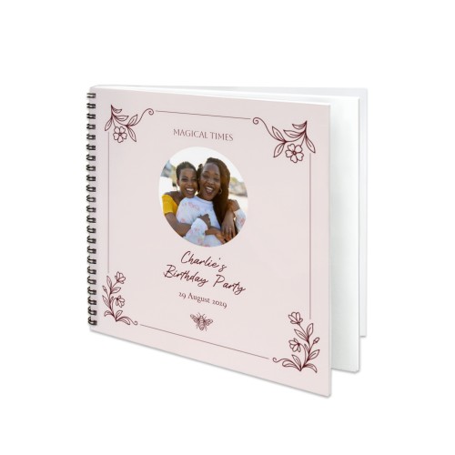 Stor kvadratisk fotobog spiralryg