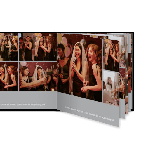 Livre photo XL carré - couverture rigide en simili cuir Livre photo XL carré - couverture rigide en simili cuir