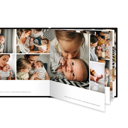 XL carré - couverture rigide en simili cuir