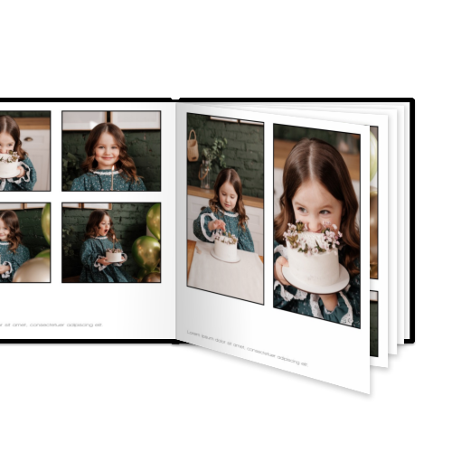 Livre photo XL carré - couverture rigide en simili cuir Livre photo XL carré - couverture rigide en simili cuir
