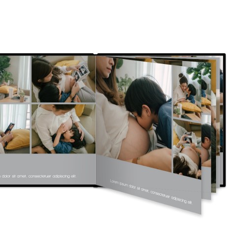 Fotobok XL kvadratisk deluxe hårt omslag - Läderimitation