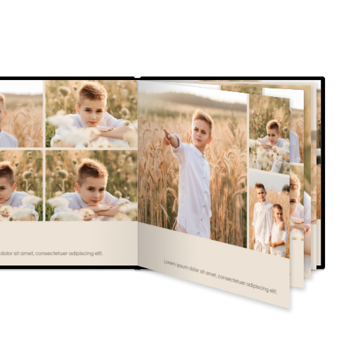 Livre photo XL carré - couverture rigide en simili cuir Livre photo XL carré - couverture rigide en simili cuir