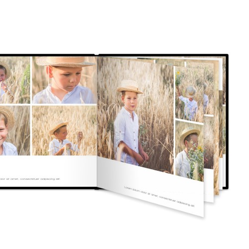 XL vierkant - harde lederen kaft