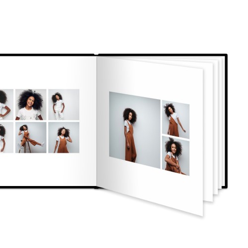 XL vierkant - harde lederen kaft