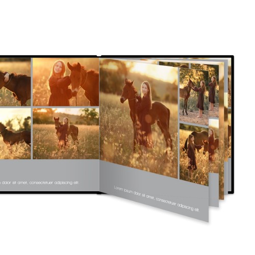 Livre photo XL carré - couverture rigide en simili cuir