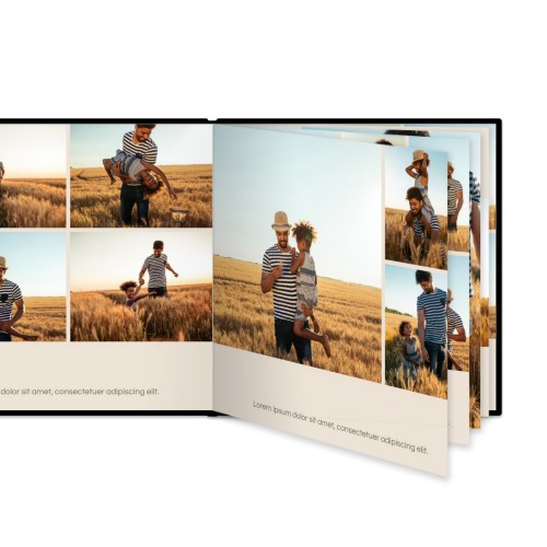 Fotobok XL kvadratisk deluxe hårt omslag - Läderimitation