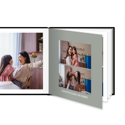 Livre photo XL carré - couverture rigide en simili cuir Livre photo XL carré - couverture rigide en simili cuir