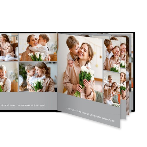 Livre photo XL carré - couverture rigide en simili cuir Livre photo XL carré - couverture rigide en simili cuir