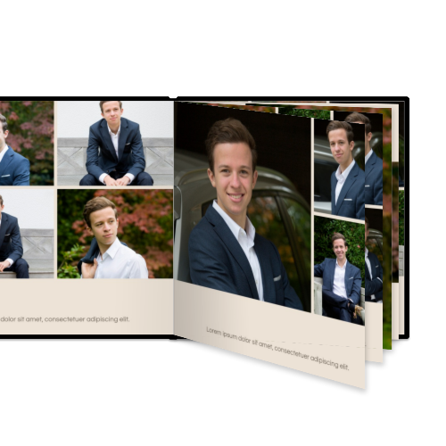 Livre photo XL carré - couverture rigide en simili cuir Livre photo XL carré - couverture rigide en simili cuir