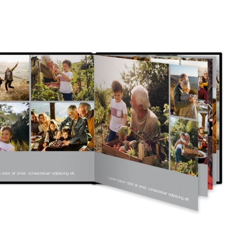 Fotobok XL Kvadratisk Deluxe - Hard perm lærimitasjon