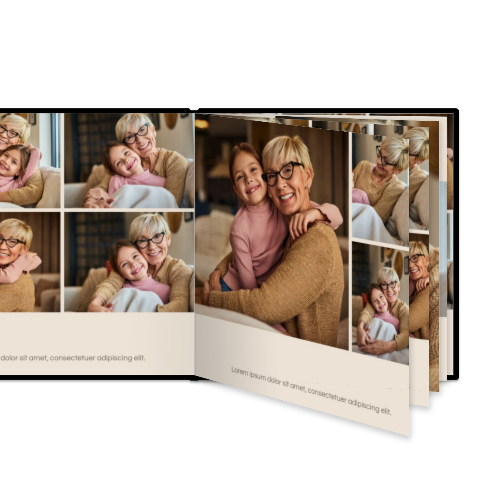 Livre photo XL carré - couverture rigide en simili cuir Livre photo XL carré - couverture rigide en simili cuir