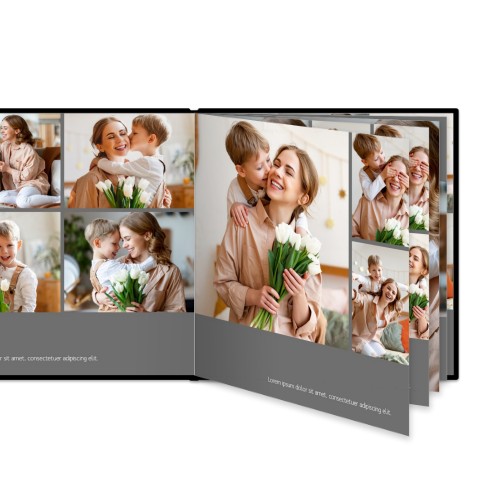 Livre photo XL carré - couverture rigide en simili cuir