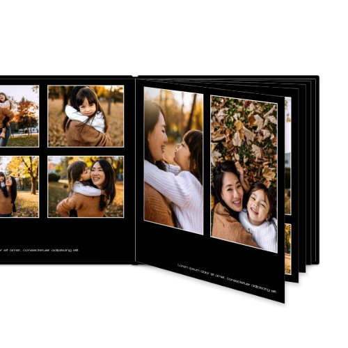 XL carré - couverture rigide en simili cuir