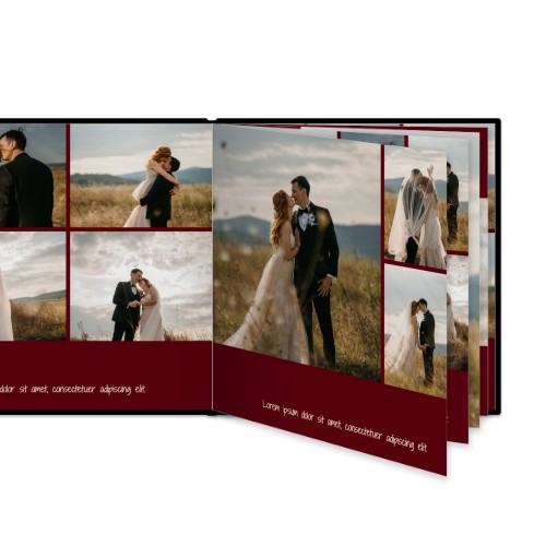 Livre photo XL carré - couverture rigide en simili cuir