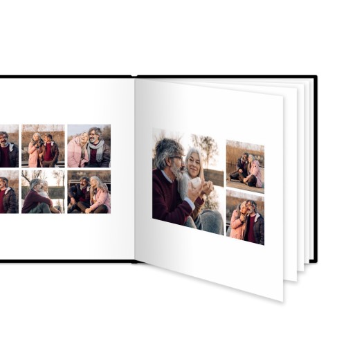 XL kvadratisk hårt omslag - Läderimitation