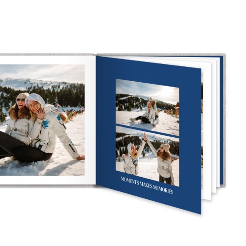 Livre photo XL carré - couverture rigide en lin Livre photo XL carré - couverture rigide en lin