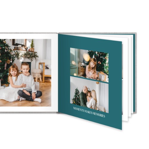 Livre photo XL carré - couverture rigide en lin Livre photo XL carré - couverture rigide en lin