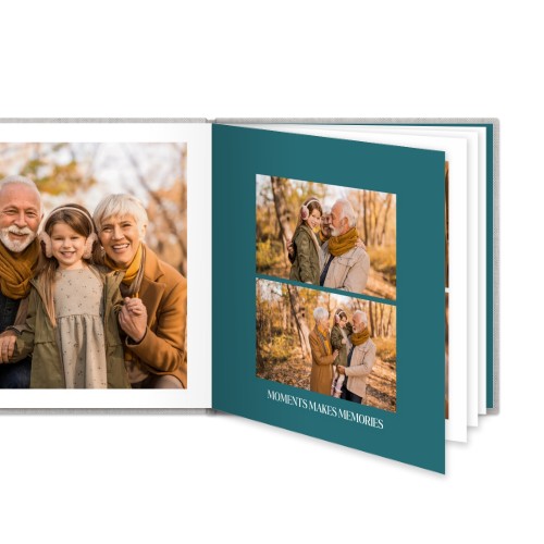 Livre photo XL carré - couverture rigide en lin