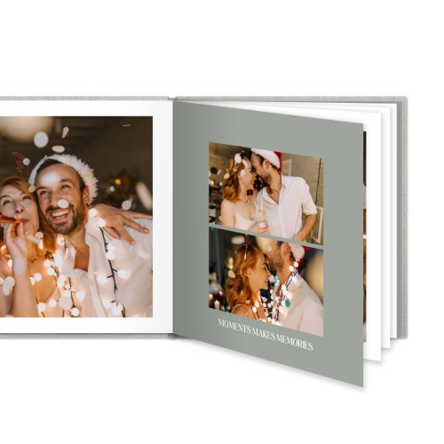Livre photo XL carré - couverture rigide en lin