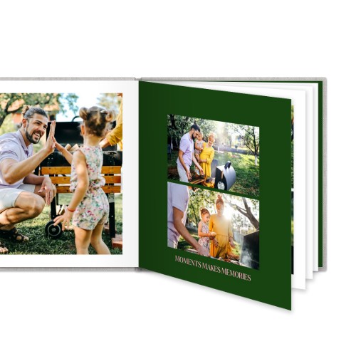 Livre photo XL carré - couverture rigide en lin