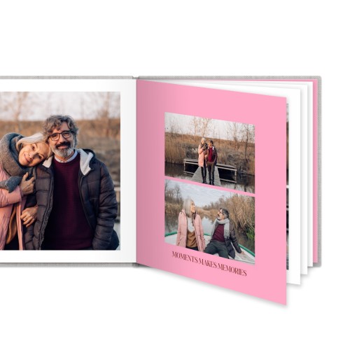 Kuvakirja XL Nelikulmainen Deluxe - Kovat kannet - Pellava