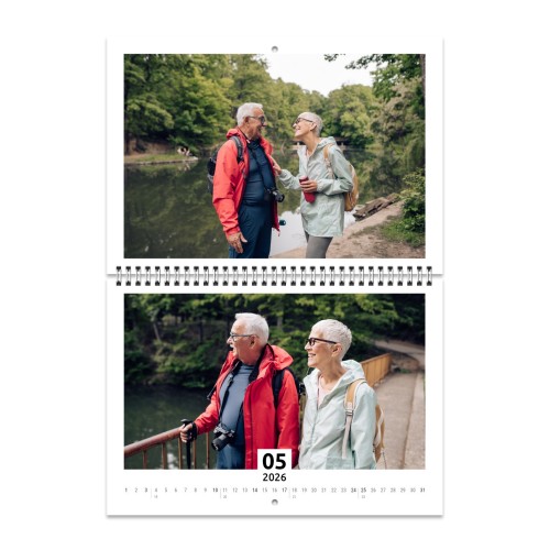 Vægkalender dobbeltsidet