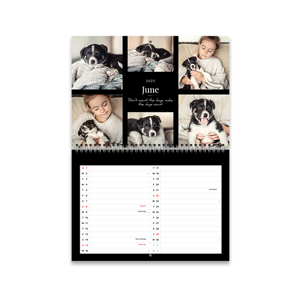 Calendrier mural A3 pliable Calendrier mural A3 pliable