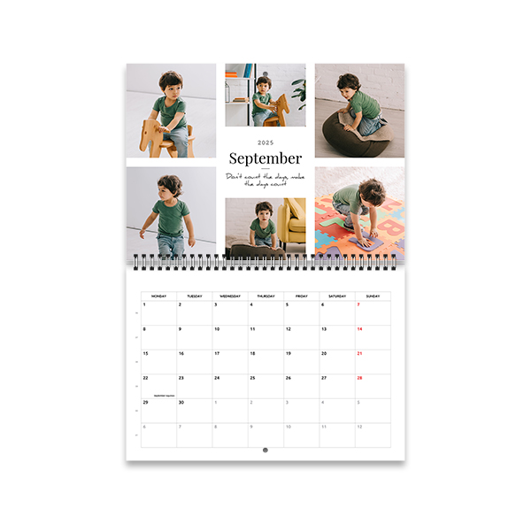Calendrier mural A3 pliable Calendrier mural A3 pliable