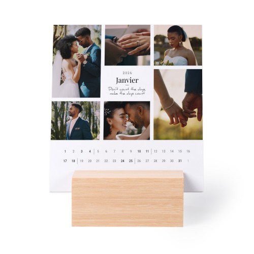 Calendrier photo sur support en bois Portrait