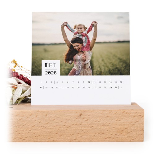 Kalender met droogbloemen Staand