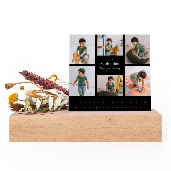 Calendrier avec fleurs séchées Portrait