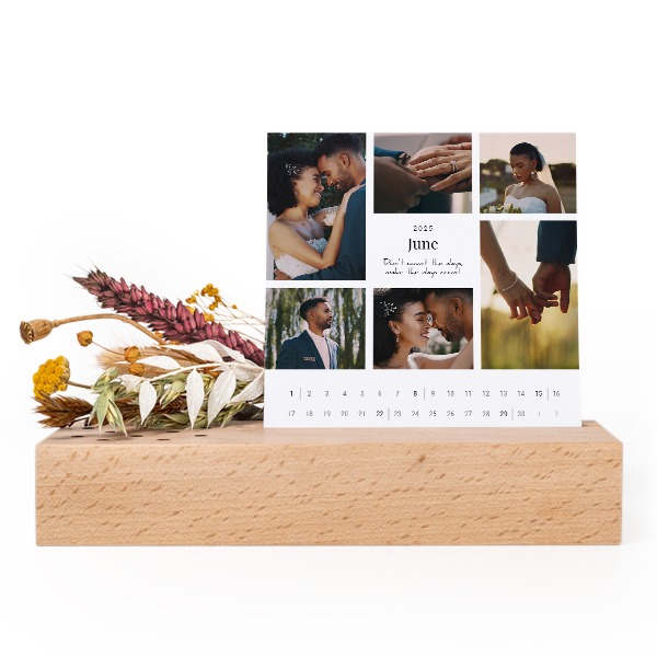 Calendrier avec fleurs séchées Portrait Calendrier avec fleurs séchées Portrait