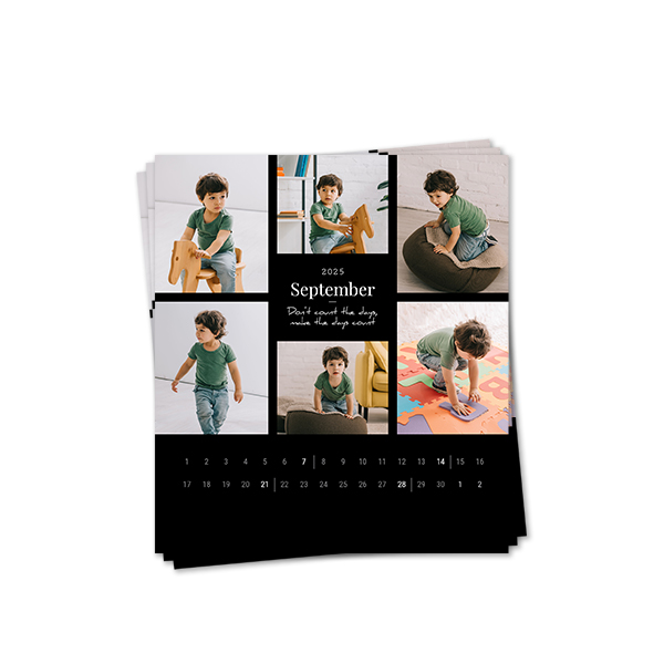 Recharge pour calendrier sur support en bois Portrait