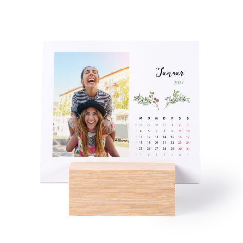 Kalender im Holzaufsteller Querformat Kalender im Holzaufsteller Querformat