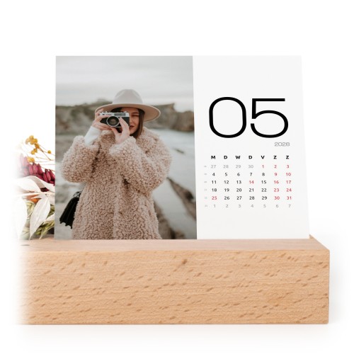 Kalender met droogbloemen Liggend