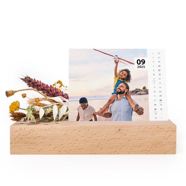 Kalender met droogbloemen Liggend Kalender met droogbloemen Liggend
