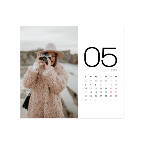 Recharge pour calendrier sur support en bois Paysage