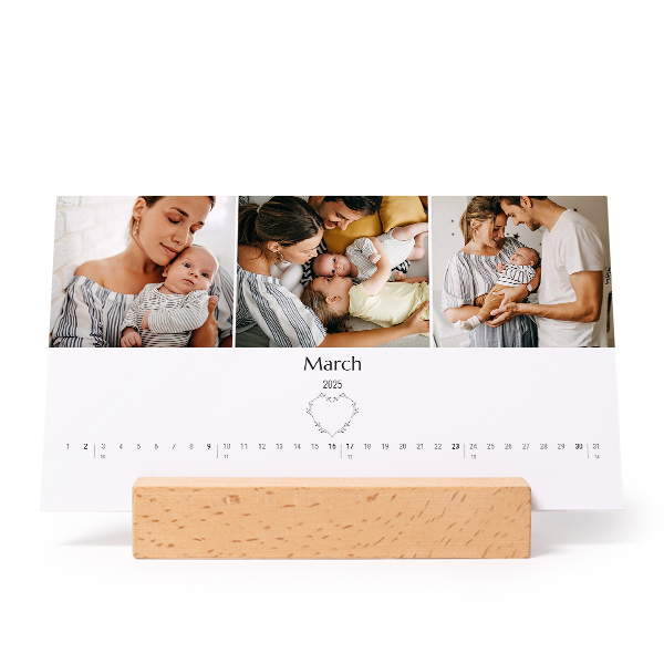 Calendrier photo sur support en bois Panoramique 