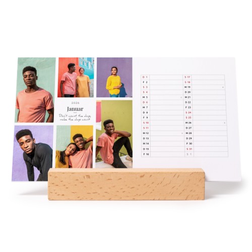 Kalender im Holzaufsteller Panorama 