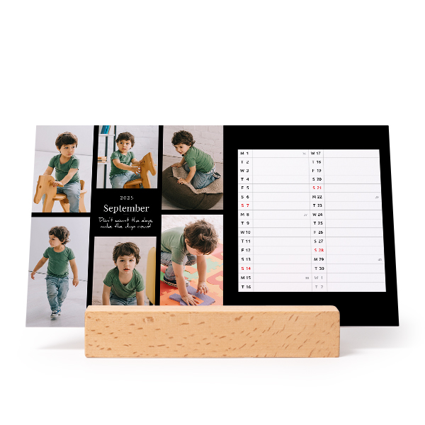 Calendrier photo sur support en bois Panoramique 
