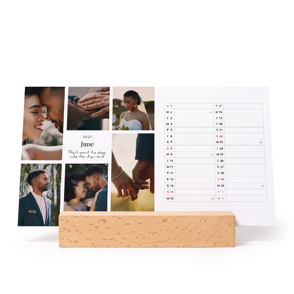 Calendrier photo sur support en bois Panoramique Calendrier photo sur support en bois Panoramique