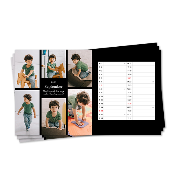Recharge pour calendrier sur support en bois Panoramique 