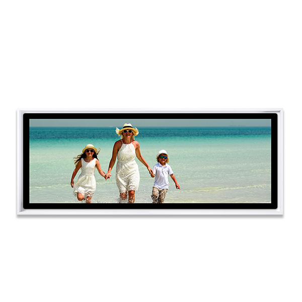 Innrammet lerret 40 x 105 cm Hvit